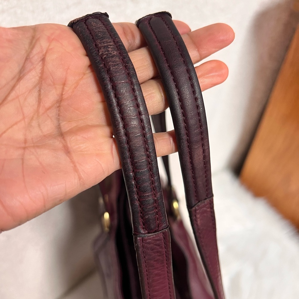 Coach Dark Red Leather Shoulder Bag - Picture 12 of 12